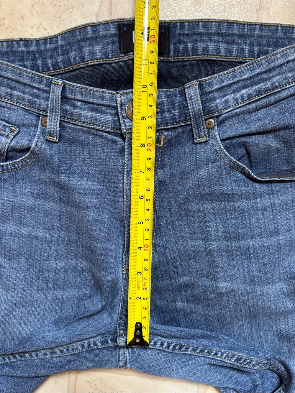 Paige Normandie Jeans Mens 33 Medium Wash Straight Leg Stretch